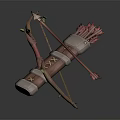 Bow and Arrow CG Bow and Arrow Cartoon Bow and Arrow Cartoon Bow Animation Bow and Arrow stylized bow 3d model