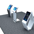Modern Standing Touchscreen Kiosks With Various Stylish Designs And Interactive Display Screens