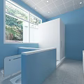 Modern Kindergarten Classroom Multi-function Room 3d model