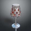 Decorative Household Living Supply Featuring Metal Diamond Pattern Glass Insert And Lid