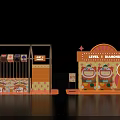 Vibrant Photo Check-in Spot With Orange Pink Decor Cartoon Characters Lucky Theme Diamond Level Sign