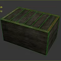 Rustic Wooden Box With Natural Wood Grain Surface And Brown Edges
