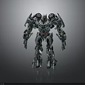 Detailed Silver Robot Character With Mechanical Structure And Metallic Design 3d model