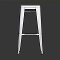 Modern White Metal Bar Stool With Sleek Design And Sturdy Structure