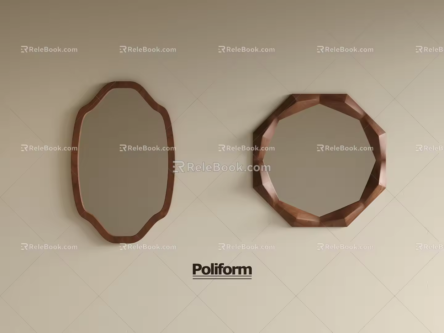Ancient Mirror Ancient Mirror Ancient Mirror Decorative Mirror Bathroom Mirror 3d model