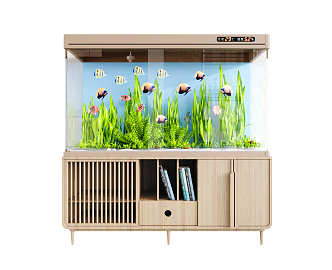 New Chinese Fish Tank Ornamental Fish Tank 3d model