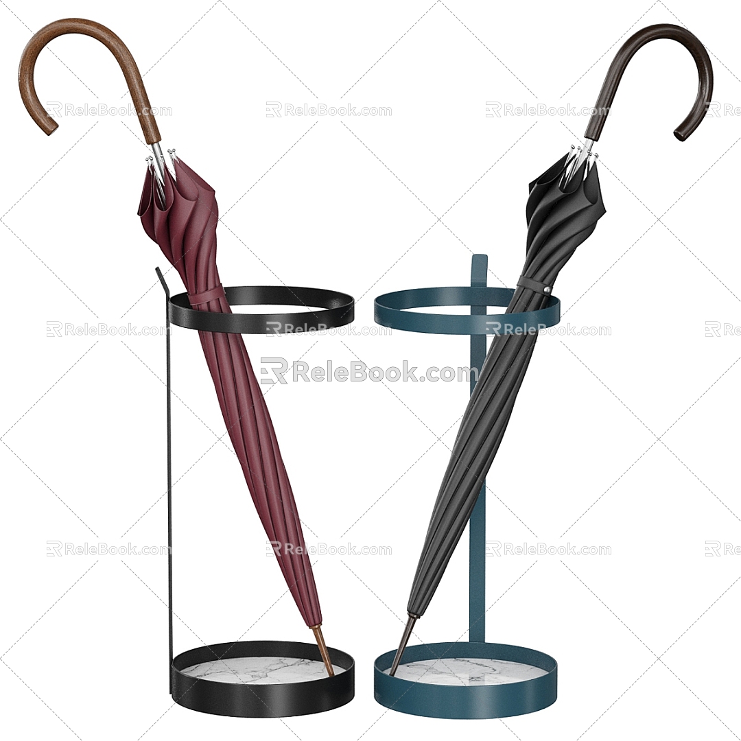 Modern Umbrella Rack 3d model