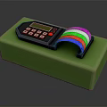 Electronic Label Printing Device With Green Base And Colorful Tape Rolls