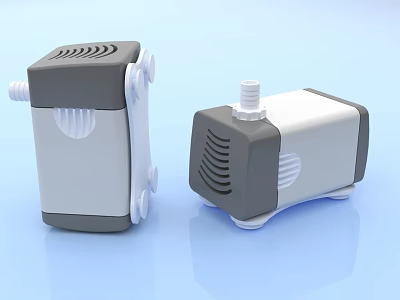 Industrial Pumps With Modern Gray White Black Design And Efficient Cooling Vents 3d model