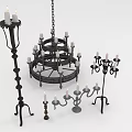 Diverse Candle Lamp Styles Featuring Chandelier Floor Standing and Tabletop Designs