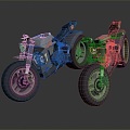 Modern motorcycle two-wheeled motorcycle off-road motorcycle road racing motorcycle 3d model