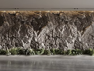 Modern rock background wall 3d model