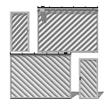 White Sliding Doors With Diagonal Pattern For Interior Home Use In Various Sizes