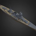 Warship Dreadnought Class Destroyer Battleship Cruise Ship Frigate Ship Carrier Low Face Number Low Model Simple Model Game Movie Class Realistic 3d model
