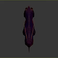 Mythical Fantasy Animal With Multiple Long Curved Horns And Red Purple Gradient Color