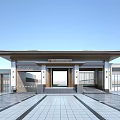 new chinese style gate 3d model
