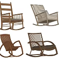 Various Wooden Rocking Chair Designs With Slat Backs Armrests And Wood Tones