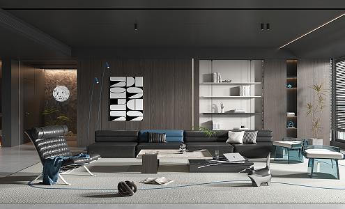 modern living room 3d model