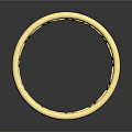 Golden Decorative Bracelet With Intricate Filigree Patterns And Shiny Surface