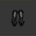 Modern Black Sneakers With Beige Stripes Casual Sports Shoe Design For Daily Wear