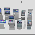 Smart Self Service Machines With Interactive Touchscreen Displays And Multiple Designs 3d model