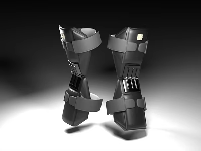 Medical Devices Orthopedic Leg Braces With Adjustable Straps And Metal Support Design 3d model