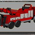 Trailer Traffic Wrecker Car Accident Trailer Fast Emergency Vehicle Emergency Rescue Vehicle Crane 3d model