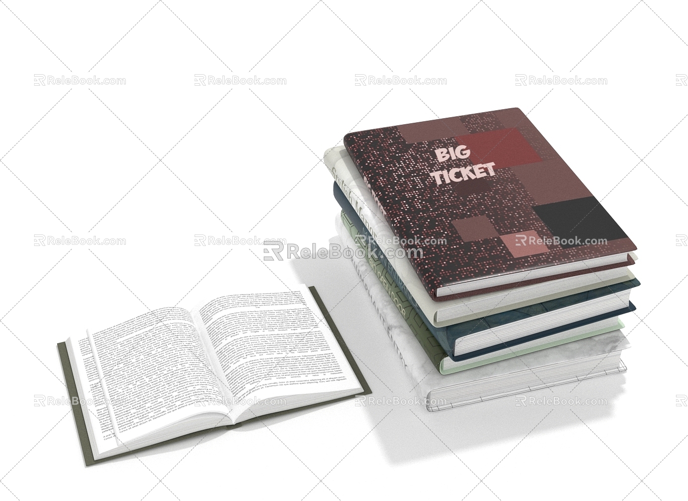 Modern Books 3d model