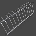 Sturdy Metal Bicycle Parking Rack For Multiple Bikes Outdoor Storage 3d model