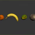 Orange Banana Mango Fruit Cantonese Citrus Items 3d model