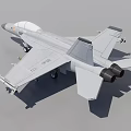 Advanced Military Fighter Jet With Mounted Weapon Systems And Aerodynamic Design 3d model