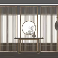 New Chinese Style Screen Japanese Style Screen Partition Screen Partition New Chinese Style Rice Paper Screen Partition 3d model