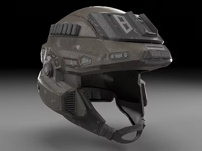 Advanced Futuristic Tactical Helmet With Mechanical Components And Sci Fi Design Elements 3d model