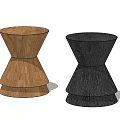 A few solid wood tea tables 3d model
