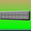 Air Conditioner Fan Wall Mounted Gray with Modern Sleek Grille Design