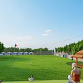 Landscape Garden Design With Green Lawn Trees Pond And Pathways