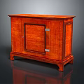 Classic Brown Wooden Cabinet With Single Door And Sturdy Legs Wood Grain Design
