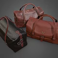Stylish Leather Handbags In Different Colors With Durable Handles And Metal Buckles
