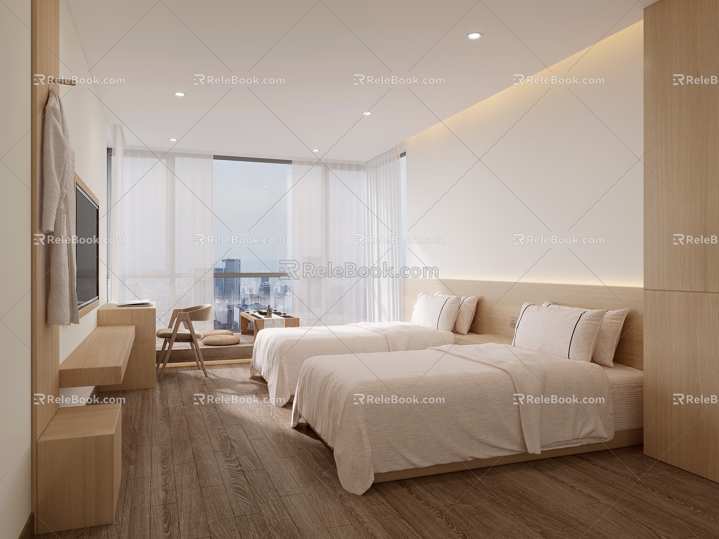 Hotel Rooms 3d model