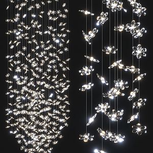 Modern crystal chandelier 3d model