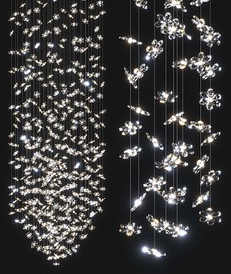 Modern crystal chandelier 3d model