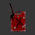 Red Jerry Can Design With White Star Patterns Black X Symbol And Red Hose 3d model