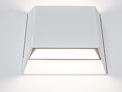 Modern White Square Design Wall Lamp With Sleek Illumination For Home Interior Decor 3d model