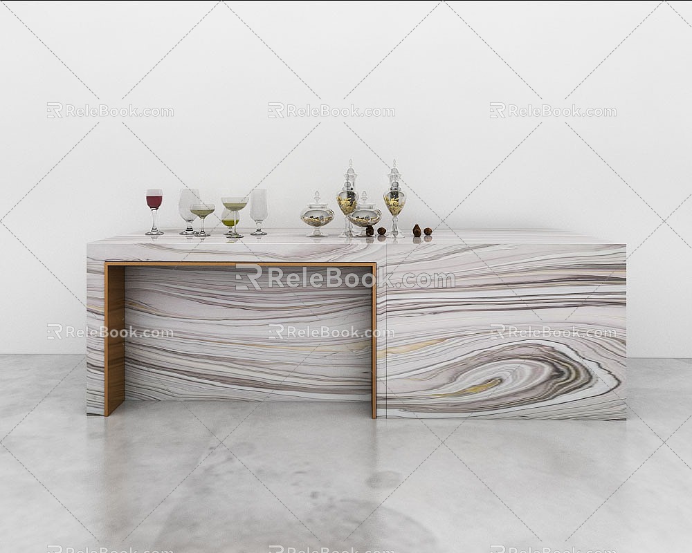 Light Luxury Bar Counter model