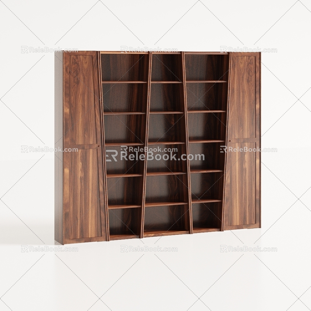 New Chinese Style Study Bookcase 3d model