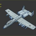 Detailed Military Aircraft Model Featuring Twin Engines Underwing Weapons And Star Insignia