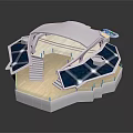 Modern Luxury Water Vehicle With White Exterior Wooden Deck And Solar Panels