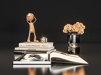 Modern Decorative Ornaments Books and Magazines 3d model