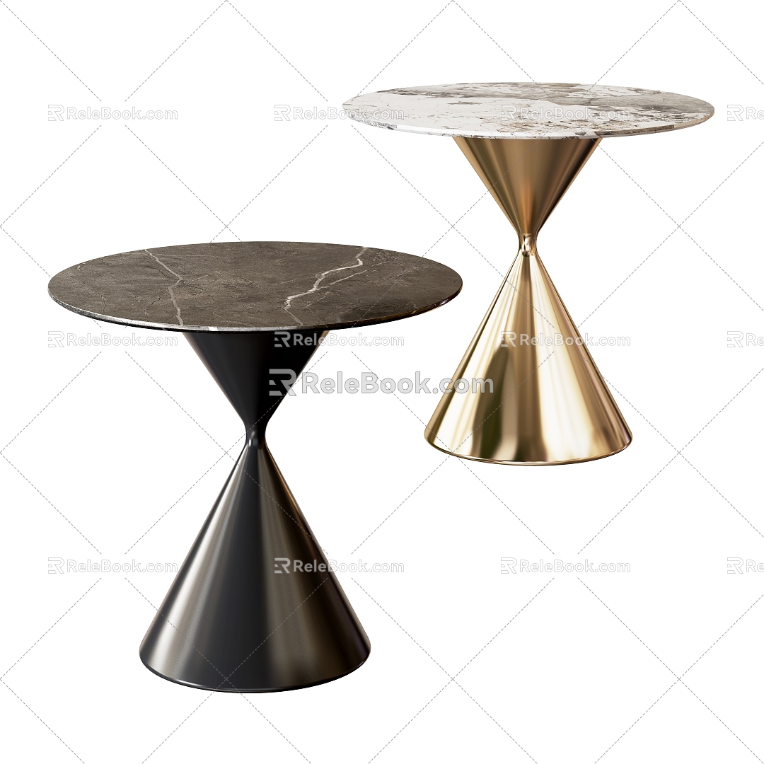 Cizeta Side Table Light Luxury Side Table Metal Side Table Round Table Marble Side Table model