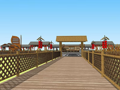 New Chinese-style Farm Sub-farm 3d model